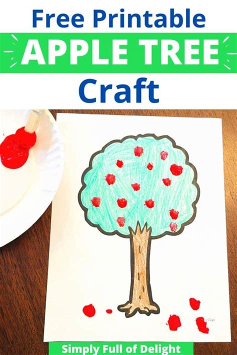 Preschool Apple Tree Template
