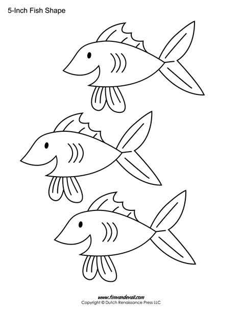 Preschool Fish Printable Template