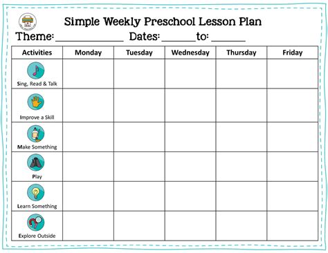 Preschool Lesson Plans Free Printable