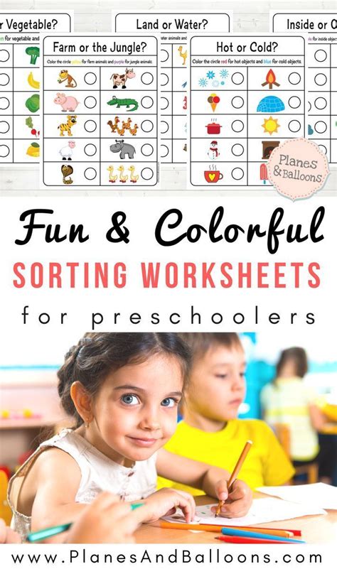 Preschool Sorting Lesson Printables