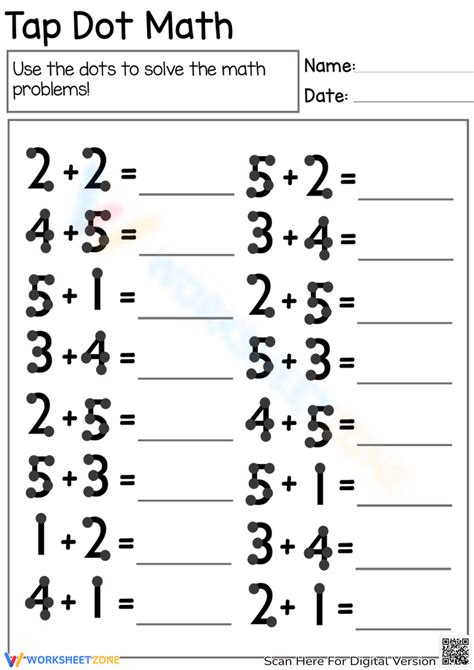 Preschool Touch Math Worksheets