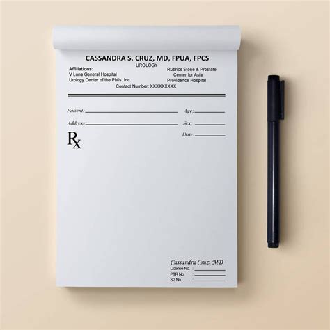 Dr ‘s Prescription Pad 5.25 x 8.25 INCH Print Fast