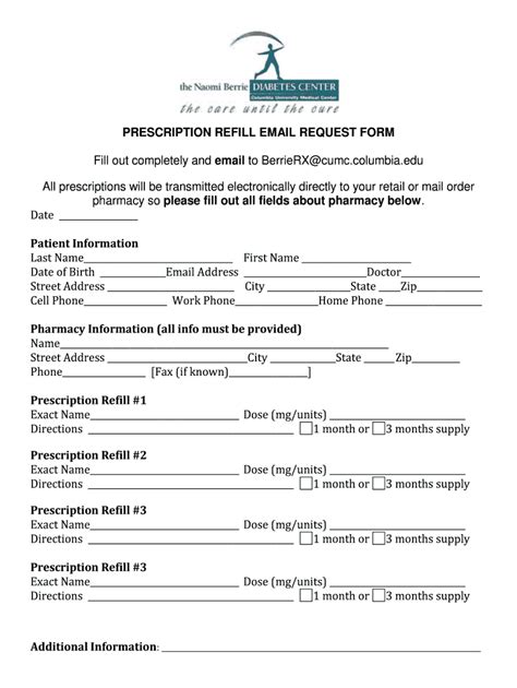 Prescription Refill Request Template