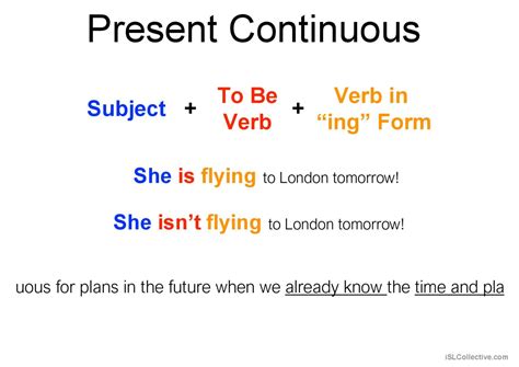 present continuous for the future examples