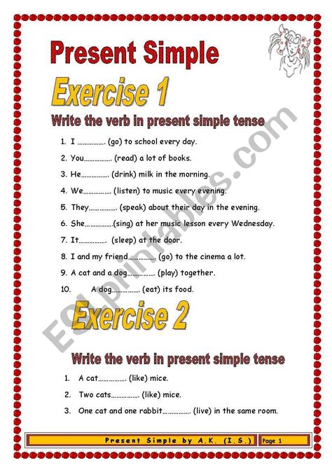 Present Simple Exercises For Beginners  Improve Your English Skills