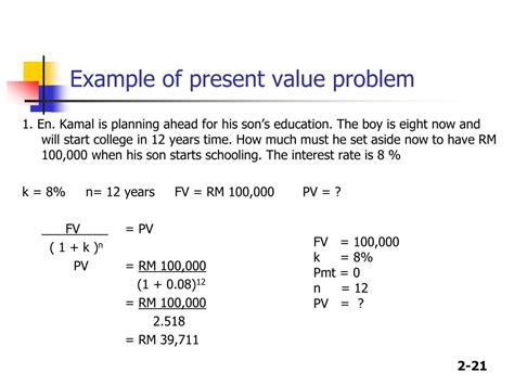 present value example problems with solutions pdf