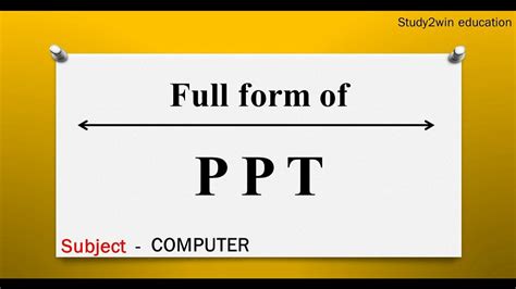 presentation ka short form