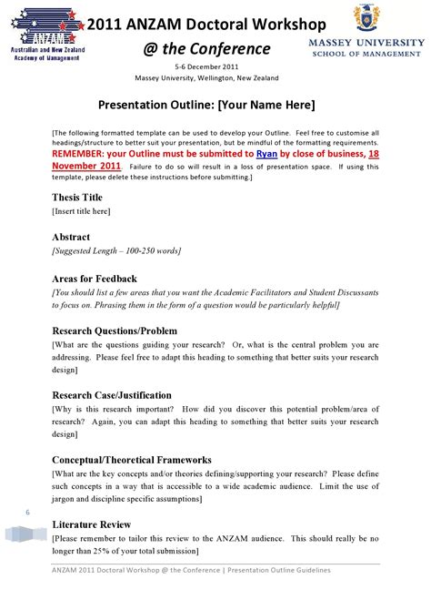 presentation outline example ppt