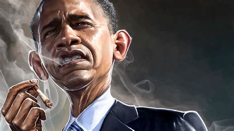 President Obama Smokes