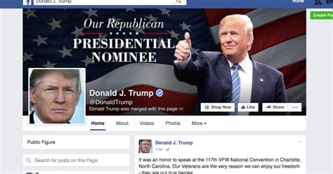 president trump's facebook page