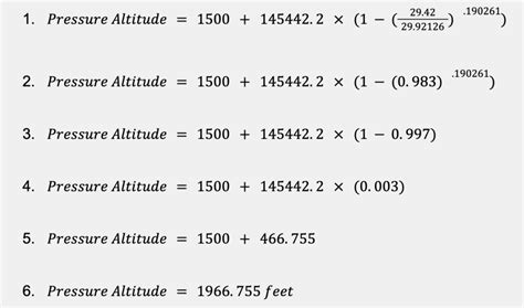 pressure at elevation formula