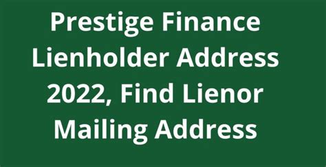 prestige financial mailing address