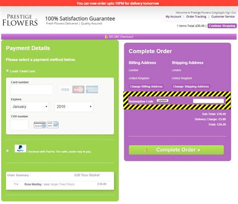 Prestige Flowers Offer Code