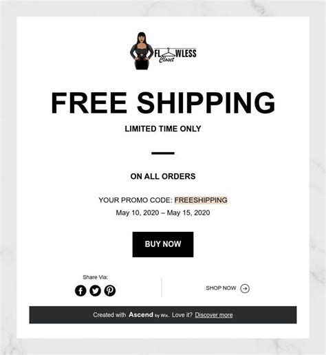 prestige free shipping code