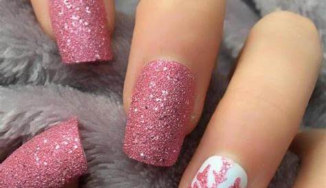 Pretty Pink Christmas Nails