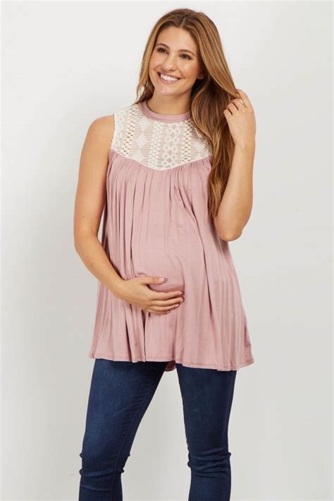 Ivory Overlay Crochet Midi DressA solid hued crochet overlay maternity