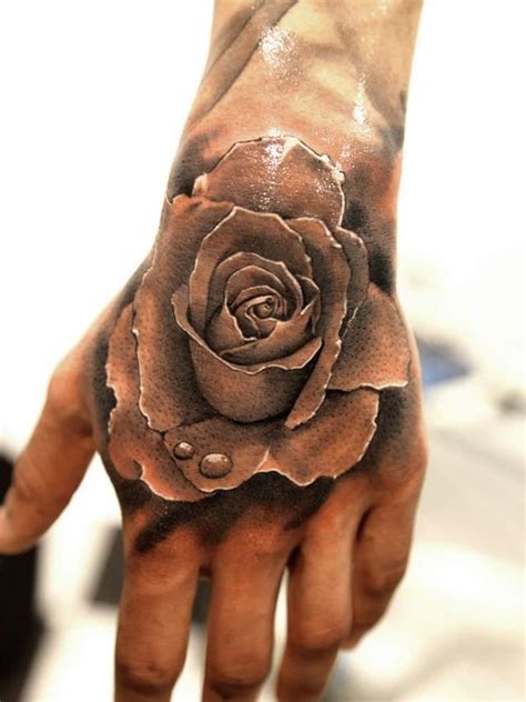 Pretty Hand Tattoos Unique Rose