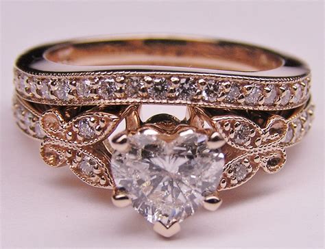 pretty rose gold engagement rings