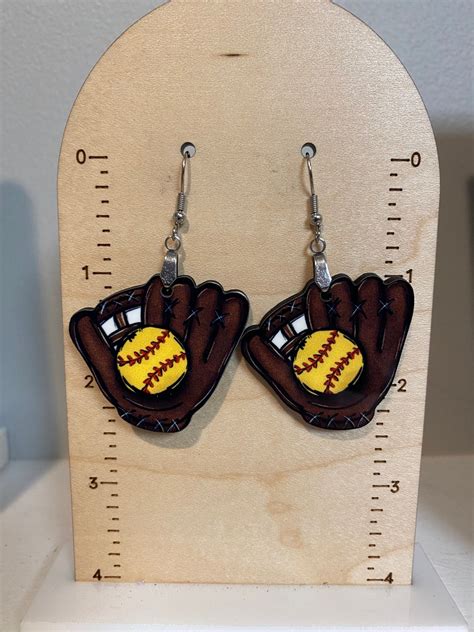 Pretty Softball Earrings