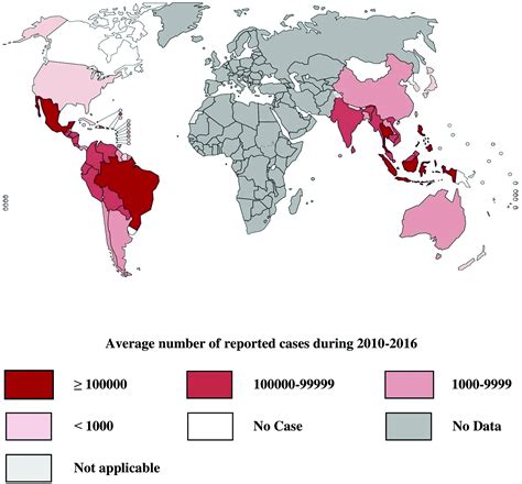 prevalence of dengue in the world