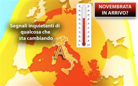 previsioni meteo novembre 2022