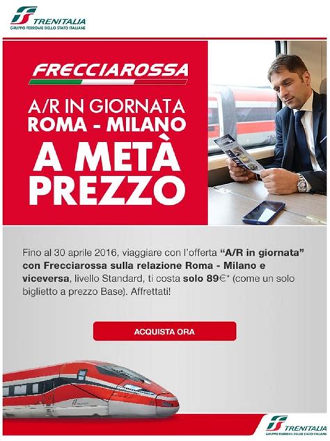 prezzo treno roma milano