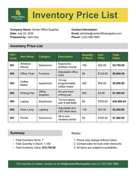 Stock Up Price List and Stockpile Inventory Sheet Edit & Print to Use