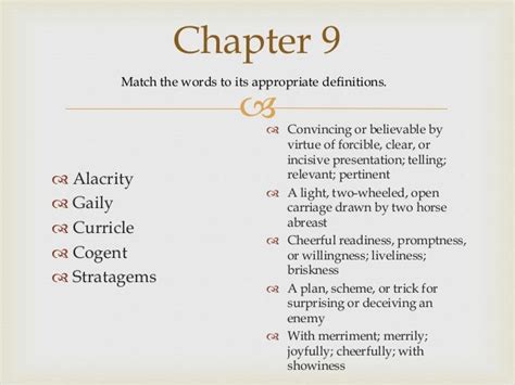 pride and prejudice vocabulary by chapter