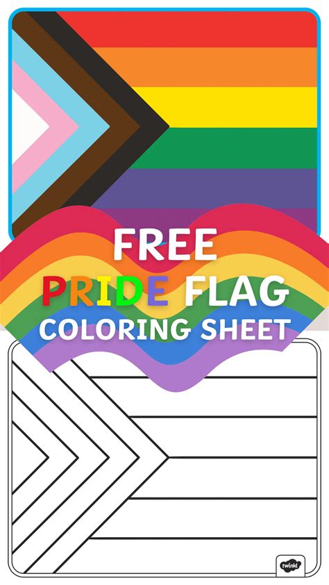 Pride Flag Coloring Page Template