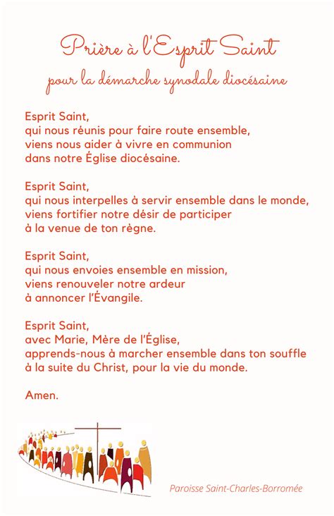 Priere Esprit Saint Synode