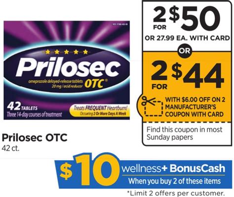 Prilosec OTC Acid Reducer DelayedRelease Tablets Walgreens
