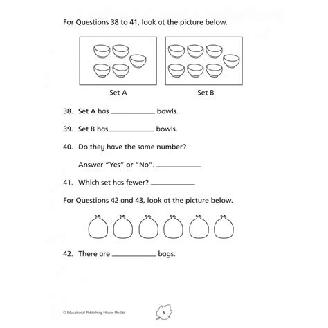 primary 1 maths questions printable template
