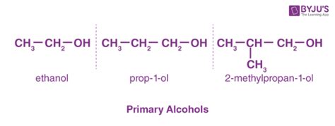 primary alcohol structure examples