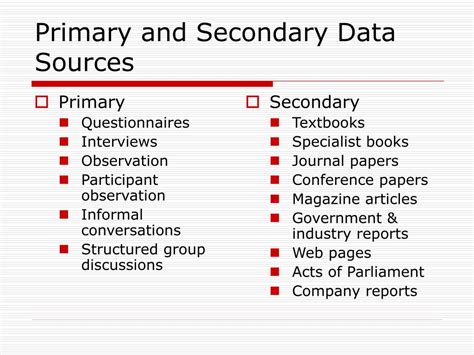 primary and secondary sources of data pdf