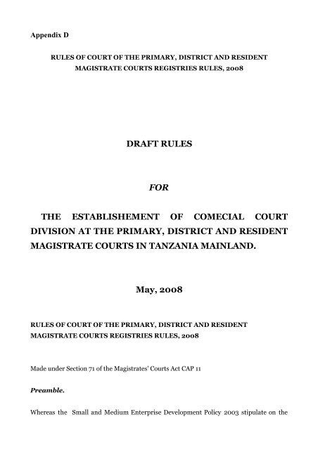 primary court rules in tanzania pdf