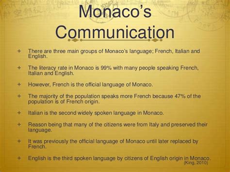 primary language in monaco