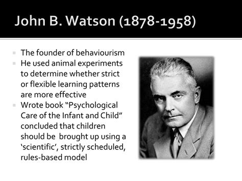 primary theoretical concept of john watson