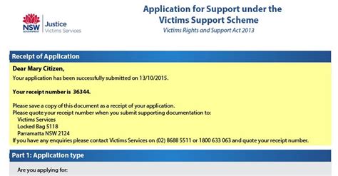 primary victims application nsw