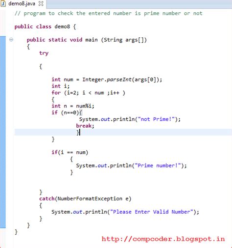 prime number in java logic