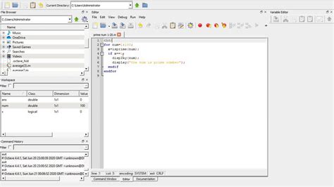 prime number program in matlab using for loop