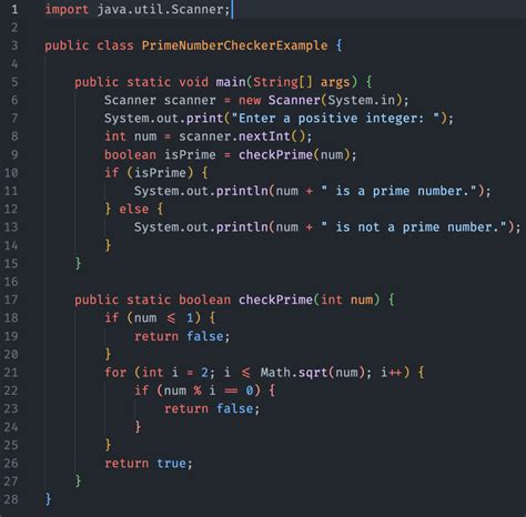 prime or not code in java