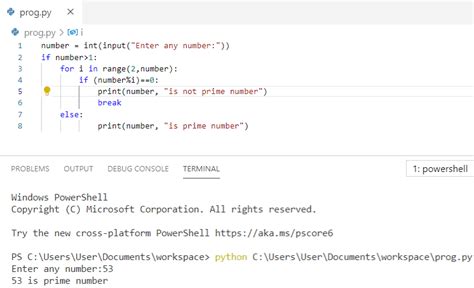 prime or not code in python