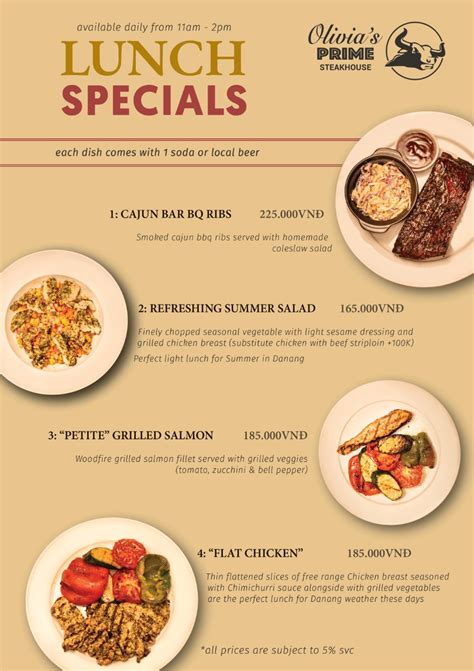 prime steakhouse lunch menu