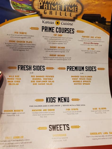 prime time ottawa kansas menu