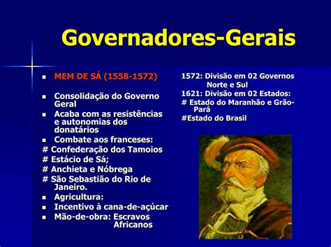primeiros governadores gerais do brasil