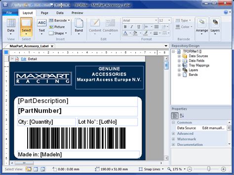 primera label printer design software