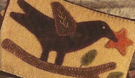 Primitive Wool Applique Patterns Folk Art Crazy Pattern By