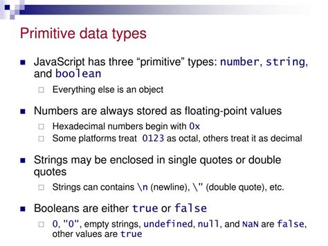 primitive data types definition in javascript
