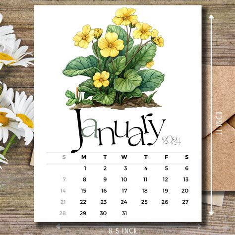 Primrose Calendar 2024