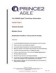 prince2 agile sample questions